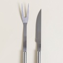 SET DE ASADO ACERO EN ESTUCHE 2 PIEZAS