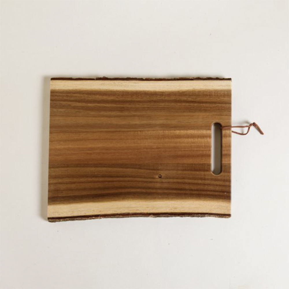 TABLA RECTANGULAR DE ACACIA CON CORTEZA 37,5X27 CM