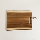 TABLA RECTANGULAR DE ACACIA CON CORTEZA 37,5X27 CM