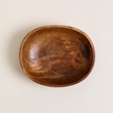 CUENCO OVALADO ACACIA MANILA 26X20X6,5 CM