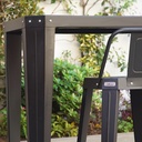 Combo MESA ALTA RUNKO 120 + 2 BANQUETA RUNKO 73 NEGRA CON RESPALDO