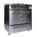 Cocina industrial con puerta de acero y plancheta 76cm - Kokken