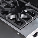 Cocina industrial con puerta de acero y plancheta 76cm - Kokken
