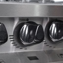 Cocina industrial con puerta de acero y 6 hornallas 76cm - Kokken