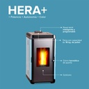 Calefactor alto rendimiento a pellet Hera+ Azul