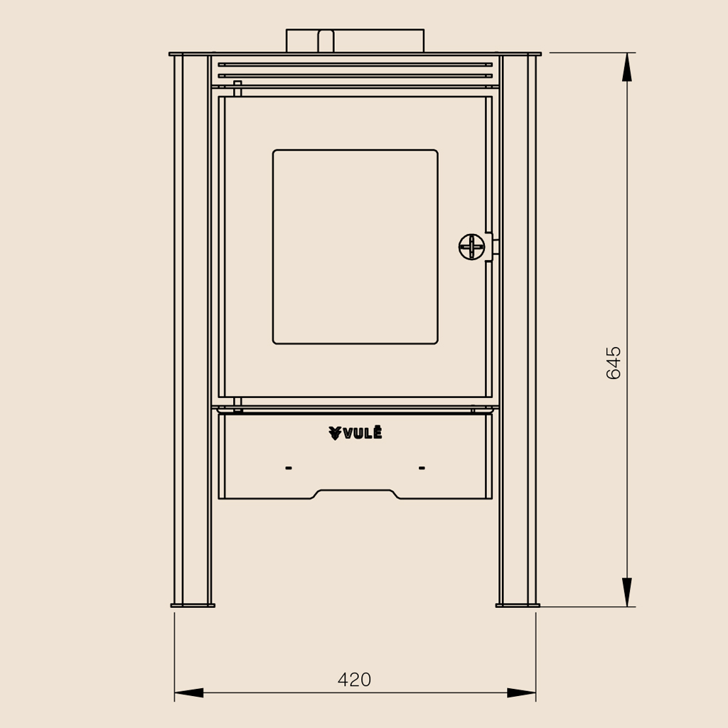Calefactor a leña Euca S8 - Vule