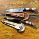 Cuchillo artesanal con vaina de cuero