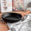 Sartén de hierro fundido mango madera 20 cm