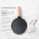 Sartén de hierro fundido mango madera 24 cm