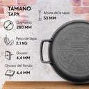 Cacerola hierro fundido 6 lts con tapa sárten