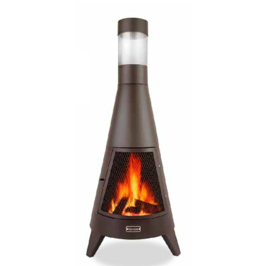 Fogón de exterior a leña con chimenea - BBQ Grill