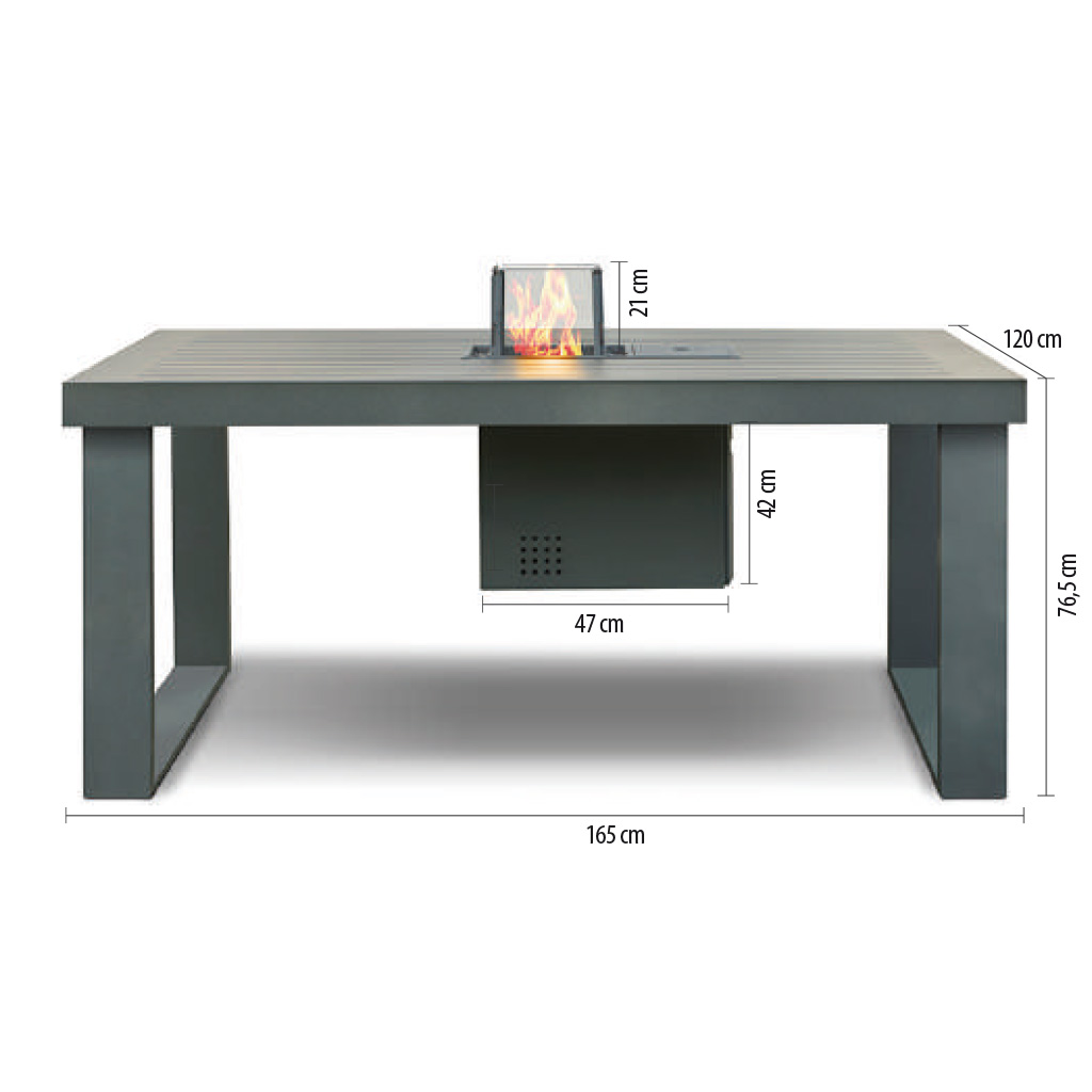 Mesa alta con fogón Kassel - Öfen