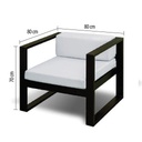 Sillon de aluminio para exterior chico - ÖFEN