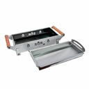 Brasero de mesa en acero inoxidable