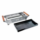 Brasero de mesa en acero inoxidable