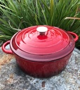Olla de hierro fundido esmaltada rojo velvet 30 cm