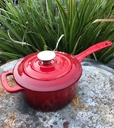 Olla salsera de hierro fundido esmaltada rojo velvet 19,5