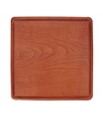 Plato de madera cuadrado