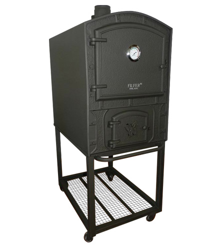 Horno a gas con puerta ciega, con carro móvil - FilFer