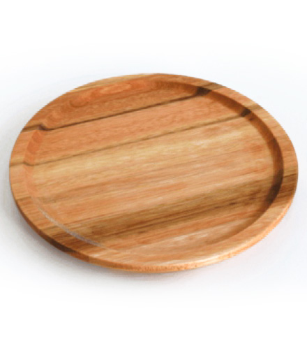 Plato de madera circular calado