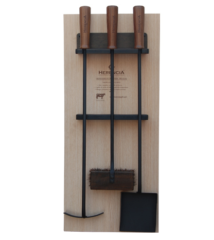 Juego de herramientas x 3 con panel - Herencia Grill