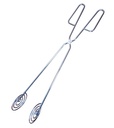 Pinza parrillera cromada