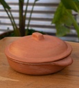 Paelleras de barro con asas y tapa