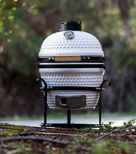 Parrilla horno Kamado "MINI, Blanco" - Kamado Argentino