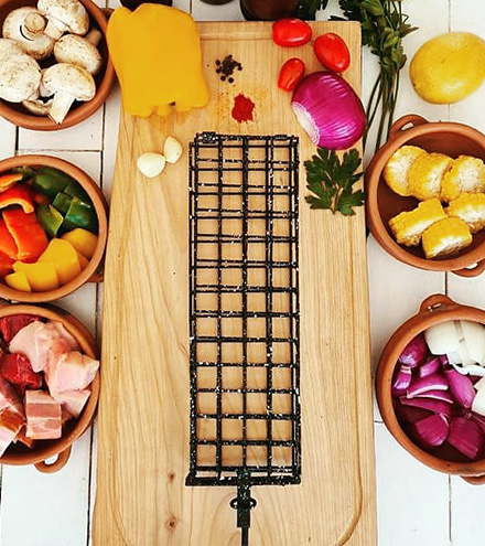 Brochetera enlozada XL, parrilla XL