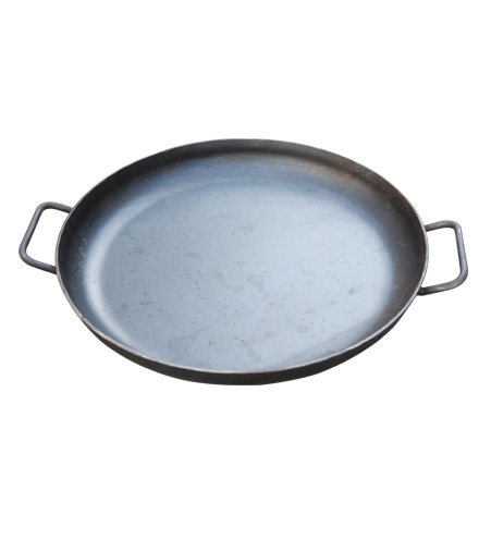 Paellera en placas de acero, grande