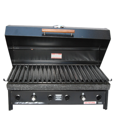 Parrilla a gas Lou 80, con tapa