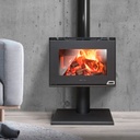 Calefactor alto rendimiento, estufa, a leña Holz con soporte de pie - Öfen