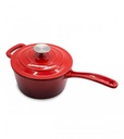 Cacerola hierro fundido roja c/tapa 19cm -  Sakura