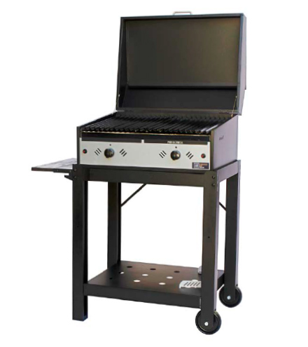 Parrilla a gas Ponderosa 70 con tapa y carro portaparrila 