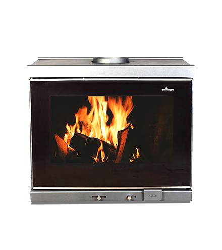 Hogar Insertable a leña ROMA BLACK - Tromen
