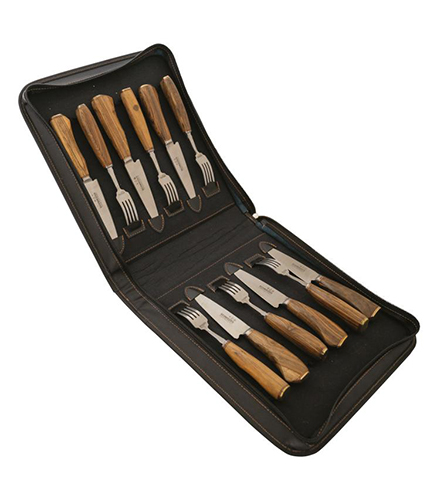 Juego de cubiertos madera