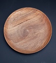 Plato de madera redondo cavado