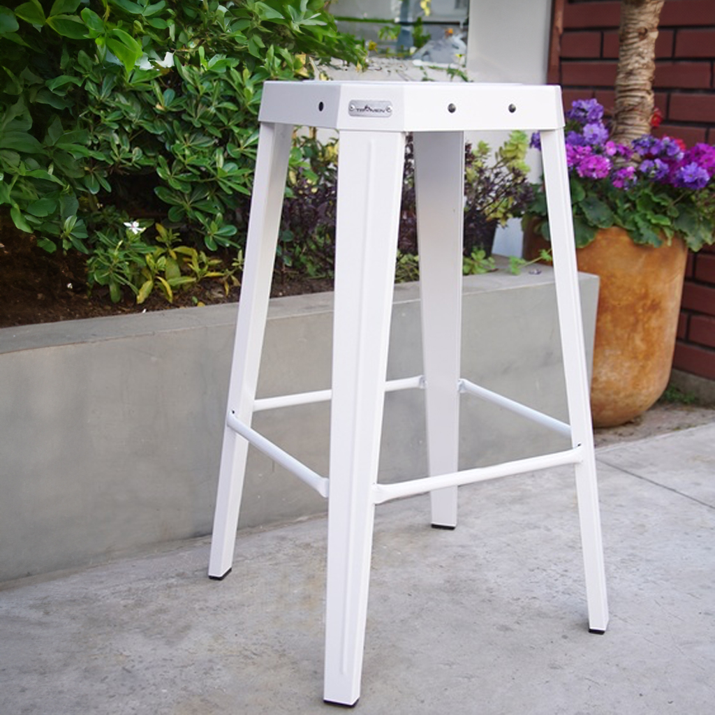 Banqueta Runko 73 blanca, sin respaldo - Tromen