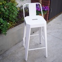 Banqueta Runko 73 blanca, con respaldo - Tromen