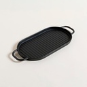 Plancha fundición oval con asas 30x16,50 cm