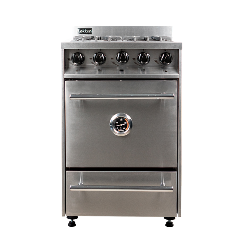 Cocina industrial con puerta de acero 55cm - Kokken