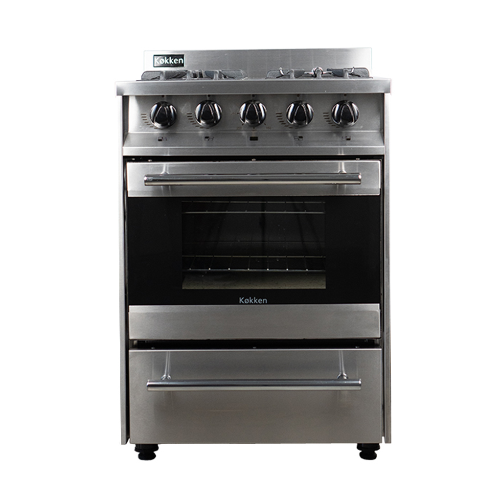 Cocina industrial con puerta de vidrio 60cm - Kokken
