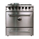 Cocina industrial con puerta de acero y 6 hornallas 76cm - Kokken