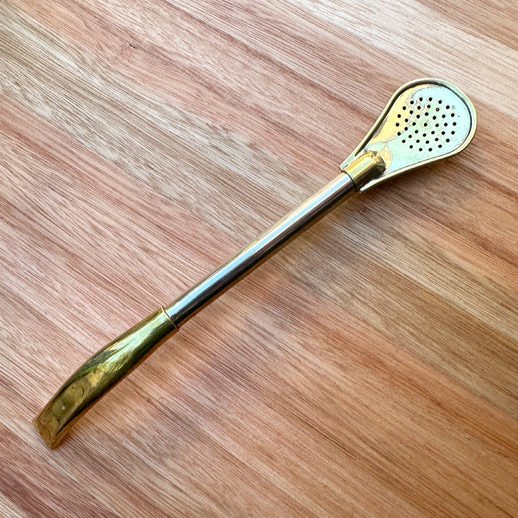 Bombilla Lisa Gold, Alpaca y Bronce