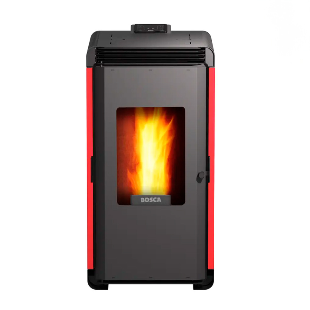 Calefactor alto rendimiento a pellet Hera+ Rojo
