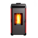 Calefactor alto rendimiento a pellet Hera+ Rojo