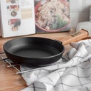 Sartén de hierro fundido mango madera 24 cm