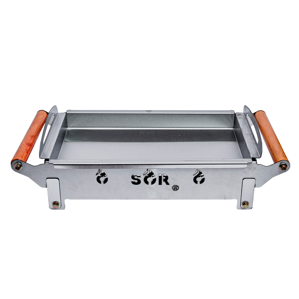 Brasero de mesa en acero inoxidable