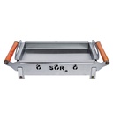 Brasero de mesa en acero inoxidable