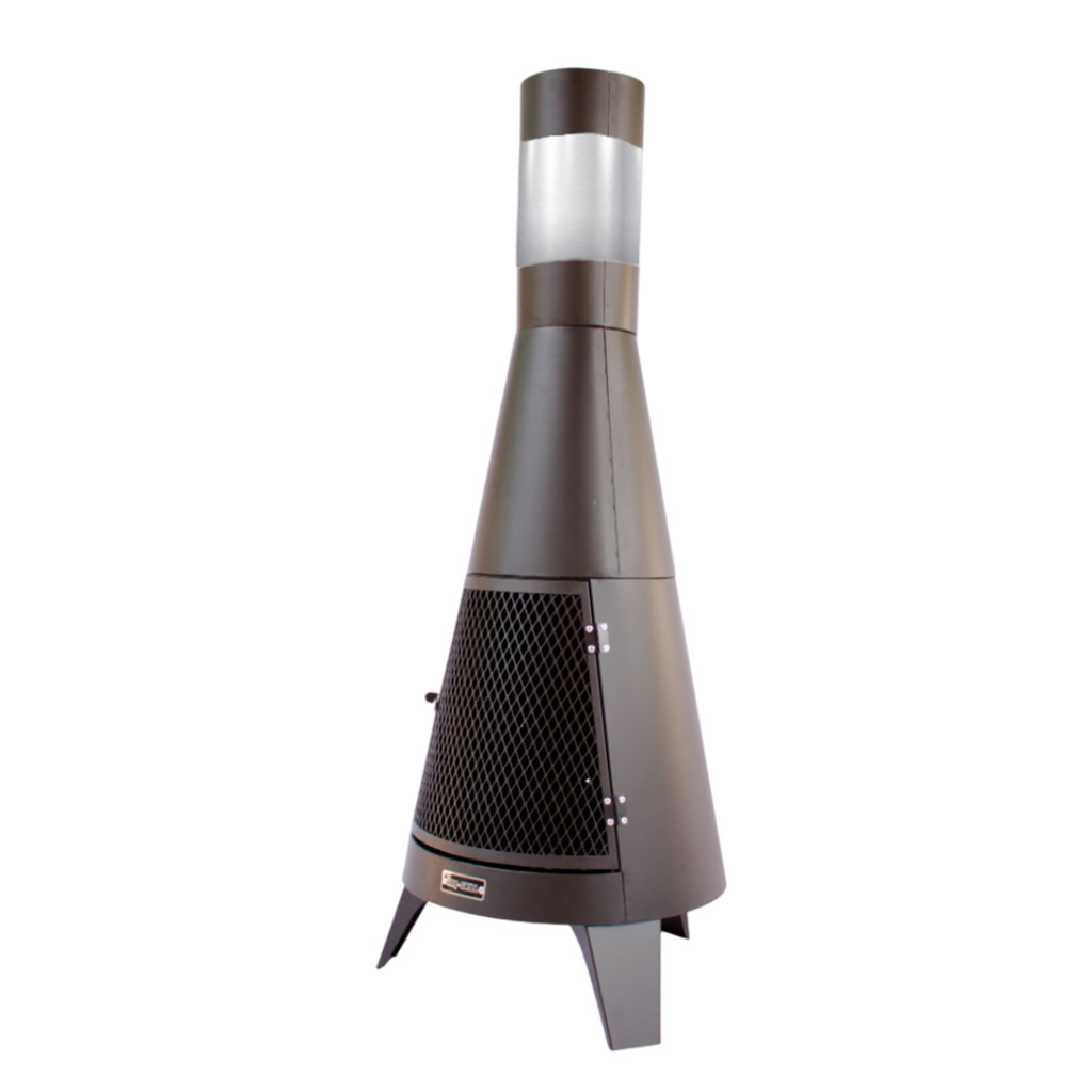 Fogón de exterior a leña con chimenea - BBQ Grill